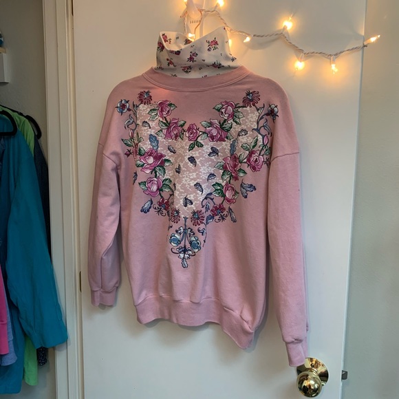 80s/90s Turtle Neck Sweatshirt. Vintage/Retro - Picture 6 of 6